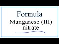 Manganese(III) Nitrate and Nitrate Ions