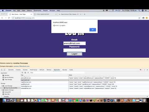 User login with JavaScript VALIDATION and ERROR message - jp