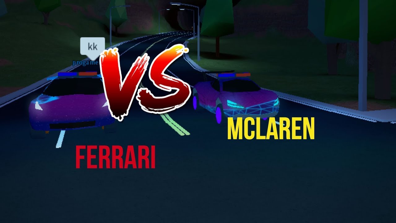 Ferrari Vs Mclaren Max Roblox Jailbreak Youtube - roblox jailbreak level 5 ferrari vs level 5 mclaren youtube