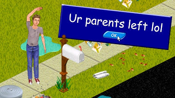 What happens when a child lives alone in The Sims 1?