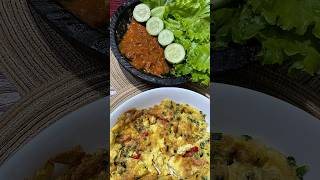 Menu hari ini telur dadar dan sambal terasi#menuhariini #telurdadar #sambalterasi