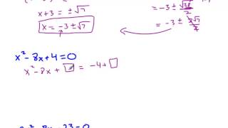 Advanced Algebra - Complete the Square to Solve Quadratic Equations vs Quadratic Formula