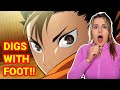 USC LIBERO REACTS TO NISHINOYA'S FOOT DIG!! HAIKYUU S1 E18 | Victoria Garrick