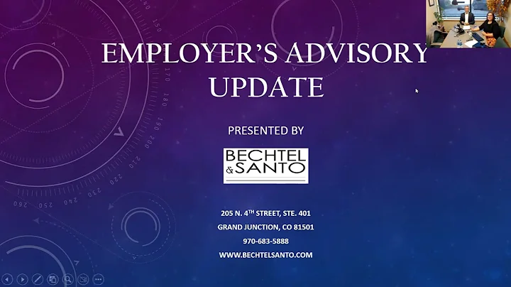 Michael Santo Presents an Employer Advisory Webinar