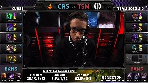 Curse vs TSM (team Solomid) | S4 NA LCS Summer split 2014 W3D2 | CRS vs TSM G4