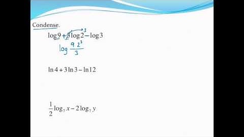 Condensing logarithmic expressions