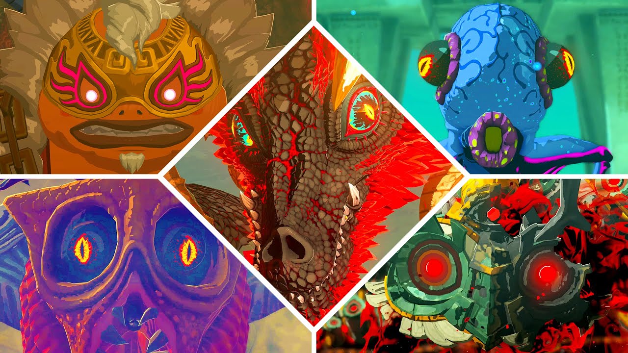 Zelda: Tears of the Kingdom 4K - All Bosses (No Damage)