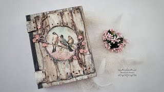 Decoupage # book,  box with birds #ITDCollection  #pentart # DIY tutorial...