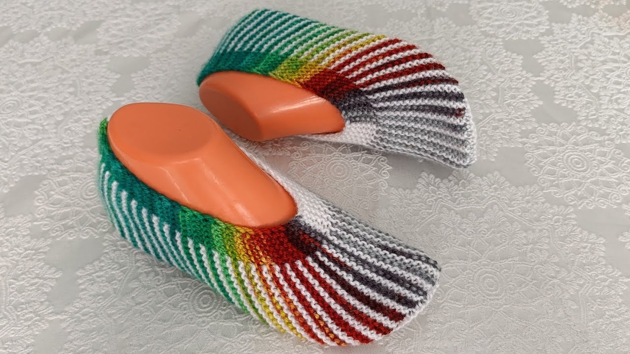 💥Это так просто, что вы сможете связать пару за один день👌🏼Как связать пинетки из двух спиц ✅#вяз...