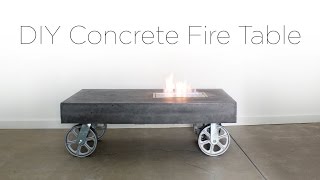 This DIY concrete coffee table has a built in ethanol fireplace burner. Full instructions will be posted on HomeMade-Modern.com 