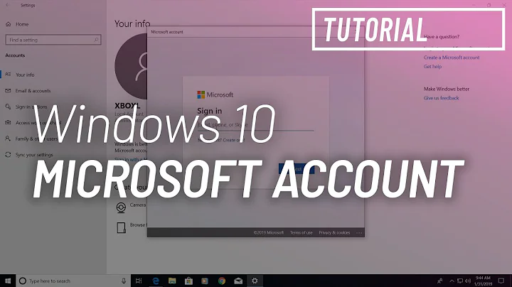 Windows 10 tutorial: Link local account to a Microsoft account