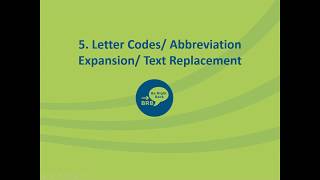 5. Letter Codes/Abbreviation Expansions - Features of Electronic Text Based AAC screenshot 2