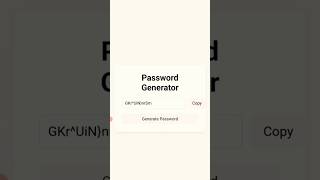 Create a Random Secure Password Generator Using HTML, CSS & JavaScript#html #css #javascript