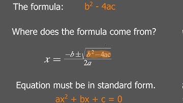 The Discriminant Intro:  Number and Type of Solutions
