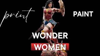 Wonder women print and paint#3dprinting #miniaturepainter #modelpainting