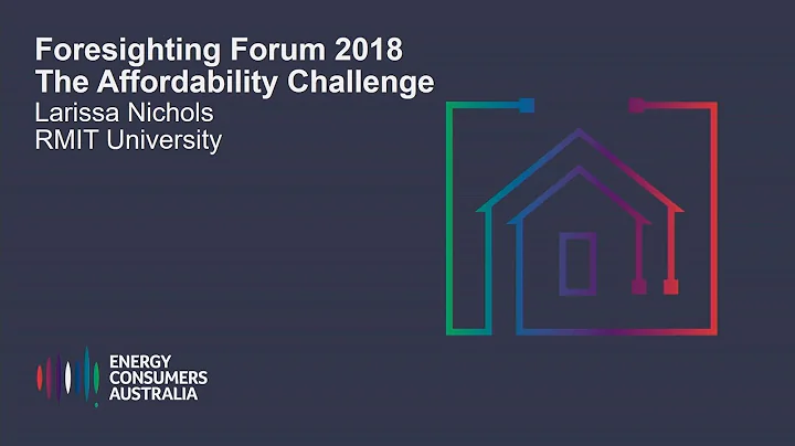 Larissa Nichols, RMIT - The Affordability Challenge