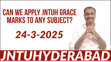 CAN WE APPLY JNTUH GRACE MARKS TO ANY SUBJECT IN 2025? #jntuh