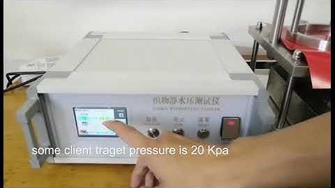 How to use textile hydrostatic Test Machine (ISO-811, AATCC 127, BS EN20811, ISO 1420, JIS L1092)