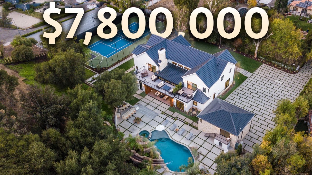 Touring a $7,800,000 Los Angeles MEGA MANSION with a Basketball Court and a Hiking Trail