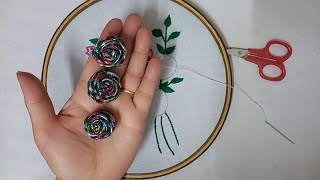 This Amazing Trick Makes Creating 3D Embroidery Flowers So Easy! 🌹 | 3D Flower Wreath Design Net Worth