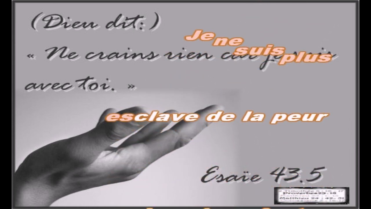 Je Ne Suis Plus Esclave De La Peur Accords