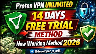 আনলিমিটেড Proton Vpn 14 Days Free Trial Method 2026 🔥 | New Working Trick | Bangla Tutorial