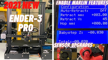 Ender 3 Pro - Marlin firmware extra features + filament sensor + 3D / BL touch bed leveling sensor