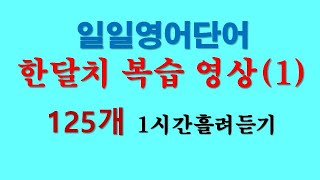일일 영어단어 한달치 복습  125개 1시간흘려듣기