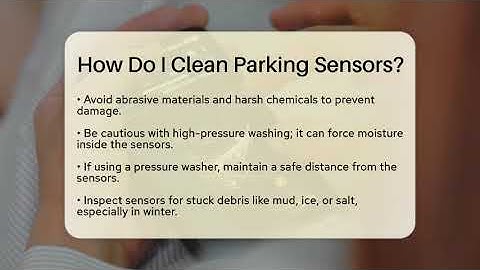 How Do I Clean Parking Sensors? - Talking Tech Trends
