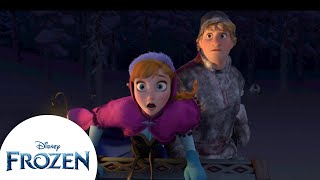 Anna And Kristoff Escape The Wolves | Frozen