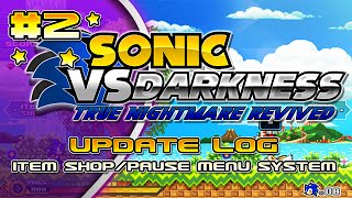 Sonic vs Darkness - Item Shop/Pause Menu [Update Log #2]