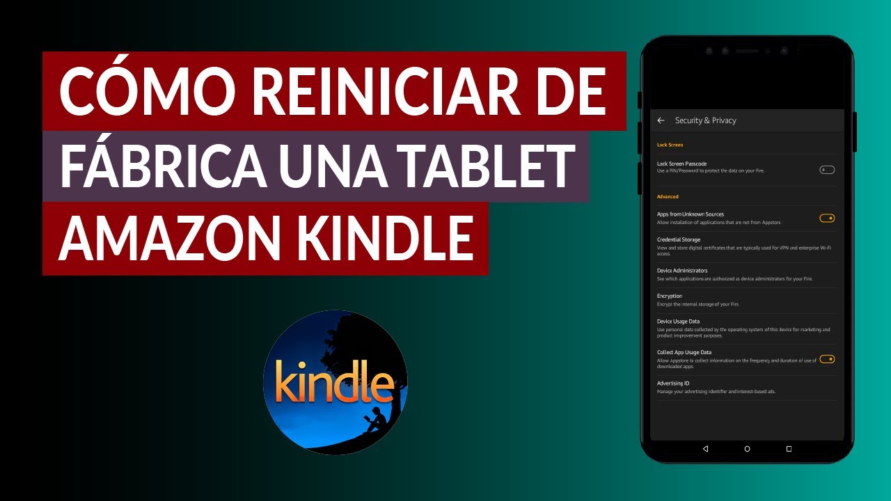 C mo Reiniciar De F brica Una Tablet Amazon Kindle F cilmente YouTube