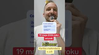 Kartka z kalendarza z JJS - 19 maja 2026 roku - wtorek 🗓#JanuszJacekSiwiorek #JJS #Kalendarz