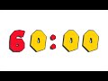 ⏳ Temporizador Regresivo 60 Minutos | Estilo Super Mario Bros | Alarma + Música 🎶