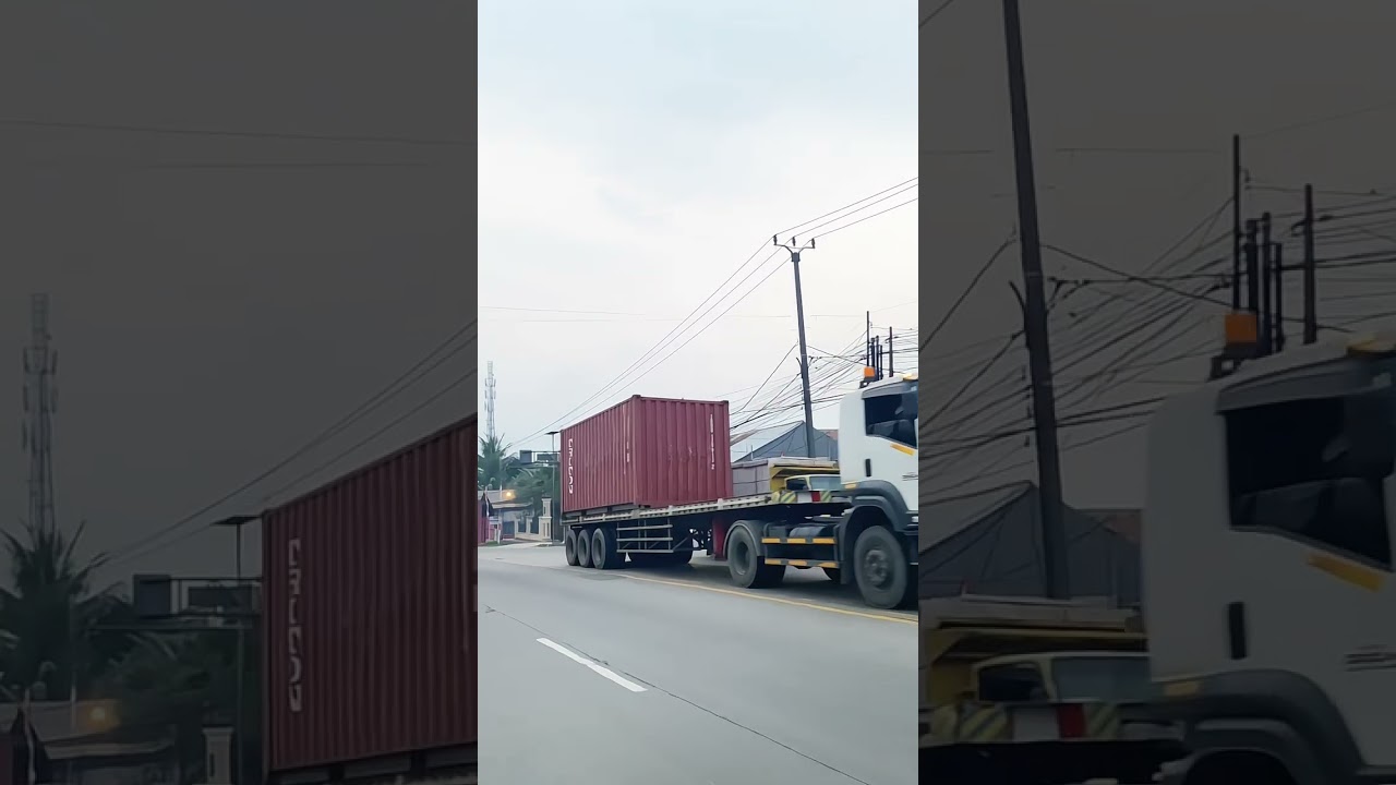 Vehicle | Mobil container | Mobil besar lewat 