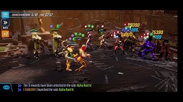Doom raid 2.2 - tech node 2- 1 shot but poor - Marvel Strike Force - MSF