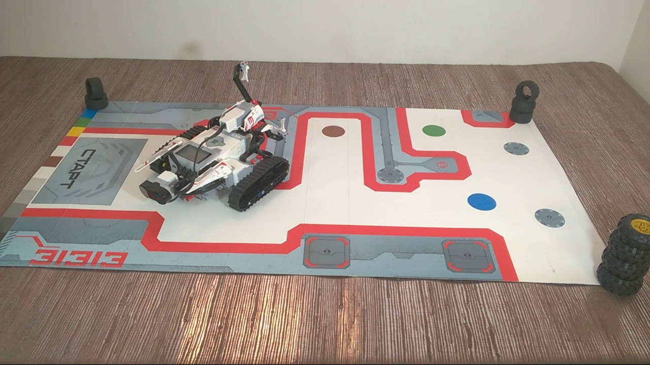 Уроки EV3.  Урок 7.1.  Датчик цвета. Миссия: 