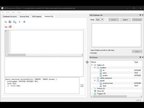 øvelse med DB Browser for SQLite - YouTube
