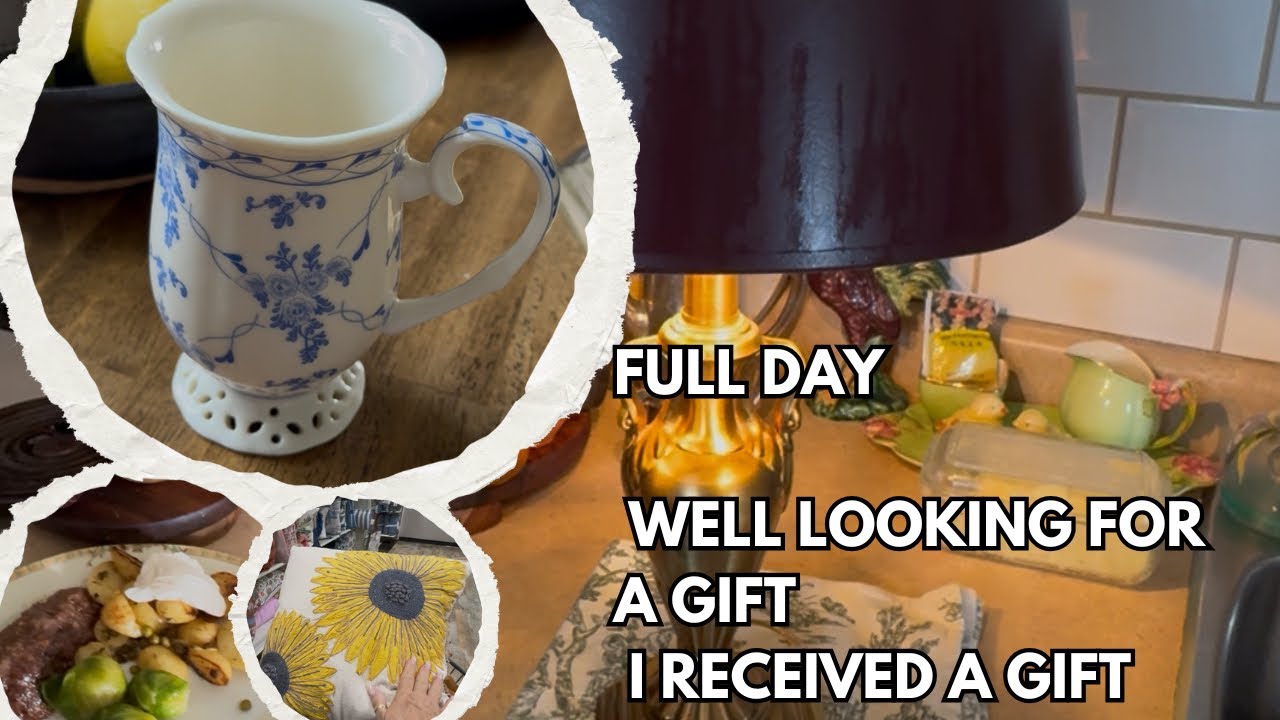 Shopping for a gift I received a gift. The universe works in funny ways, Thrifting cleaning ironing