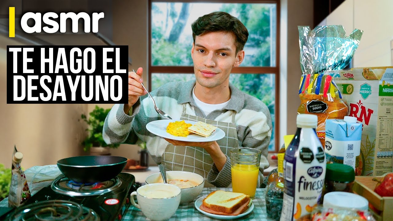ASMR español atencion personal para dormir en minutos preparo el desayuno