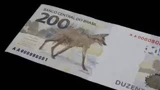 CONFIRA A NOVA NOTA DE RS200 REAIS -- COM O LOBO GUARÁ!! R$ 200