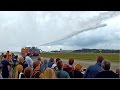 Rosenbauer panther 6x6  ca5 crash tender deploys water cannon on public