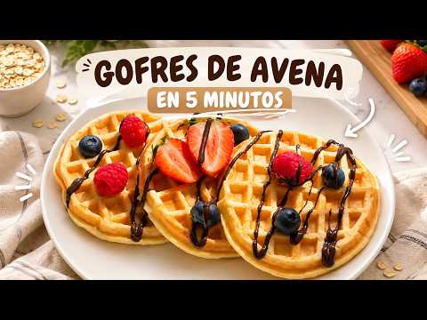 Gofres de avena en 5 minutos🧇 | Solo 4 ingredientes🍫
