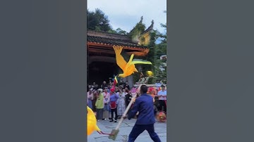 Thumbnail of Intangible Cultural Heritage-Crane Dance in Huangling Ancient Village Scenic Area. #travel #crane