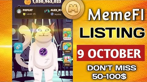 MEMEFI Listing 9 October 100% payment paben😱 || Memefi listing update || memefi airdrop