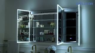 WELLFOR The Best Medicine Cabinet with Mirror and LED Light