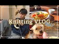 vlog | 元旦・輪針練習・実家帰省🎍｜【YOUTUBE投稿開始】｜表編みと裏編み🧶｜Knitting practice