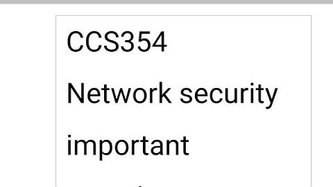 CCS354 Network security important questions