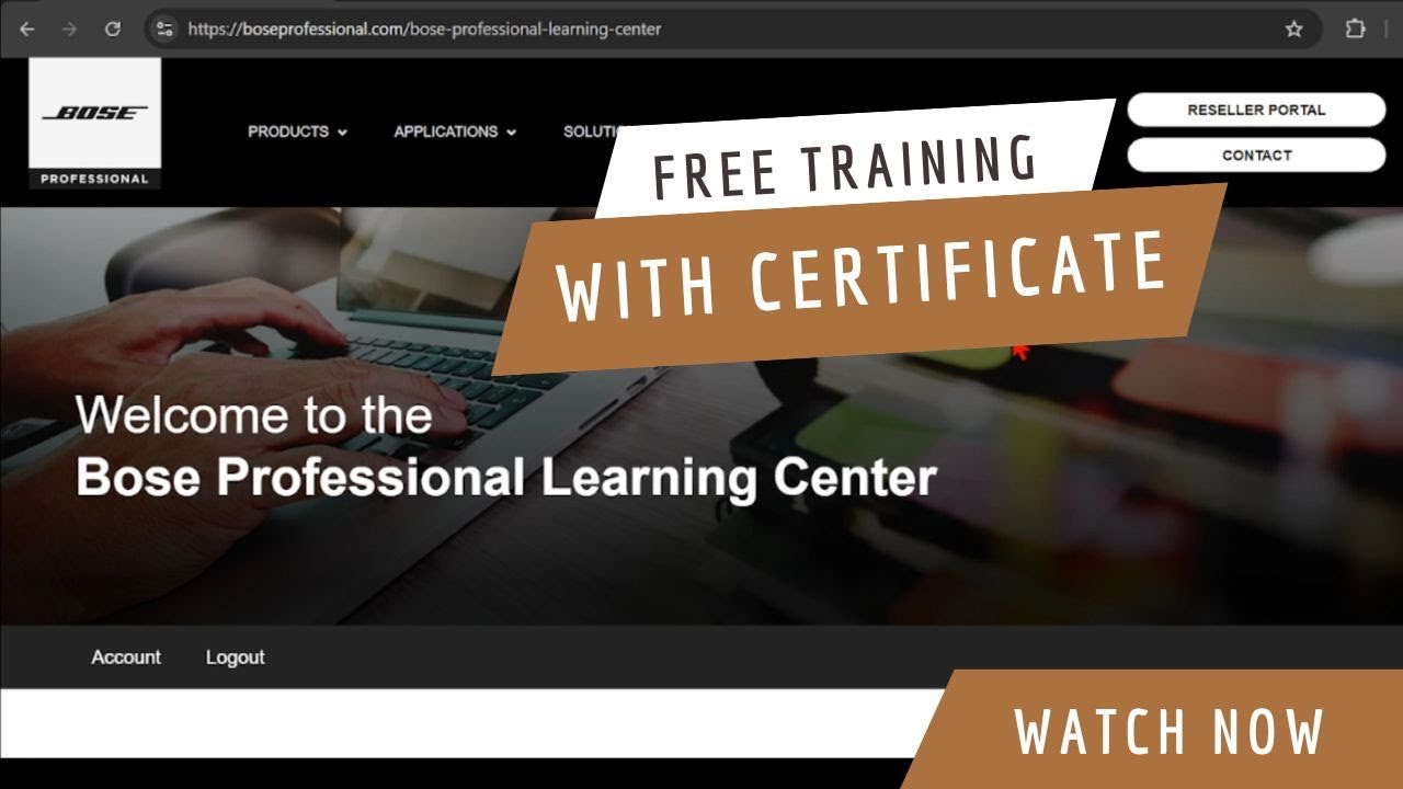 Free Training with Certificate: Bose Professional - Audio, Acoustics and Music Technology