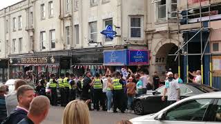 England victory celebrations vs Germany outside George Tapps pub, Bournemouth. #England #Euro2020